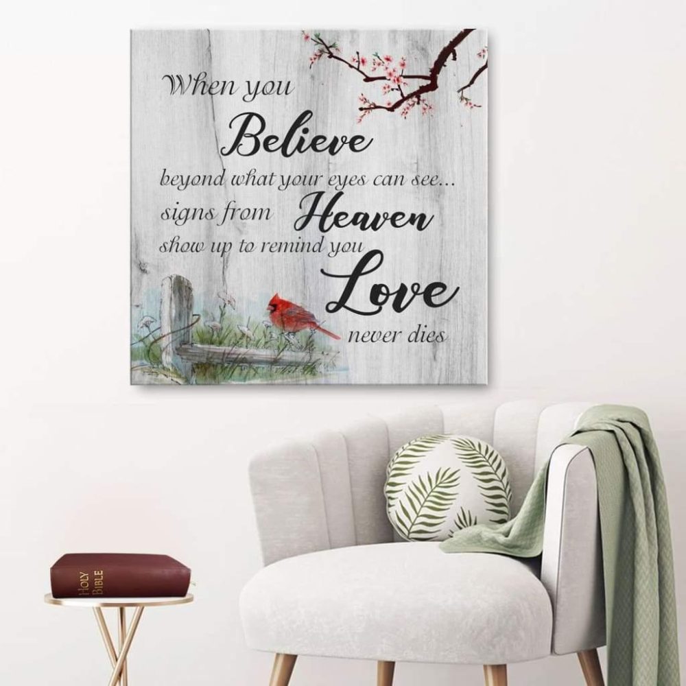 When You Believe Beyond What Your Eyes Can See Thanksgiving Canvas Wall Art