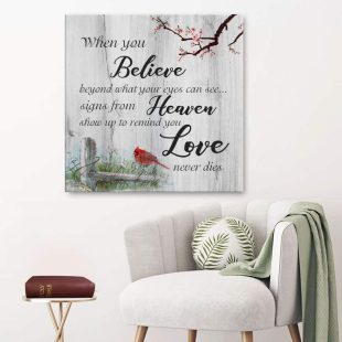 When You Believe Beyond What Your Eyes Can See Thanksgiving Canvas Wall Art