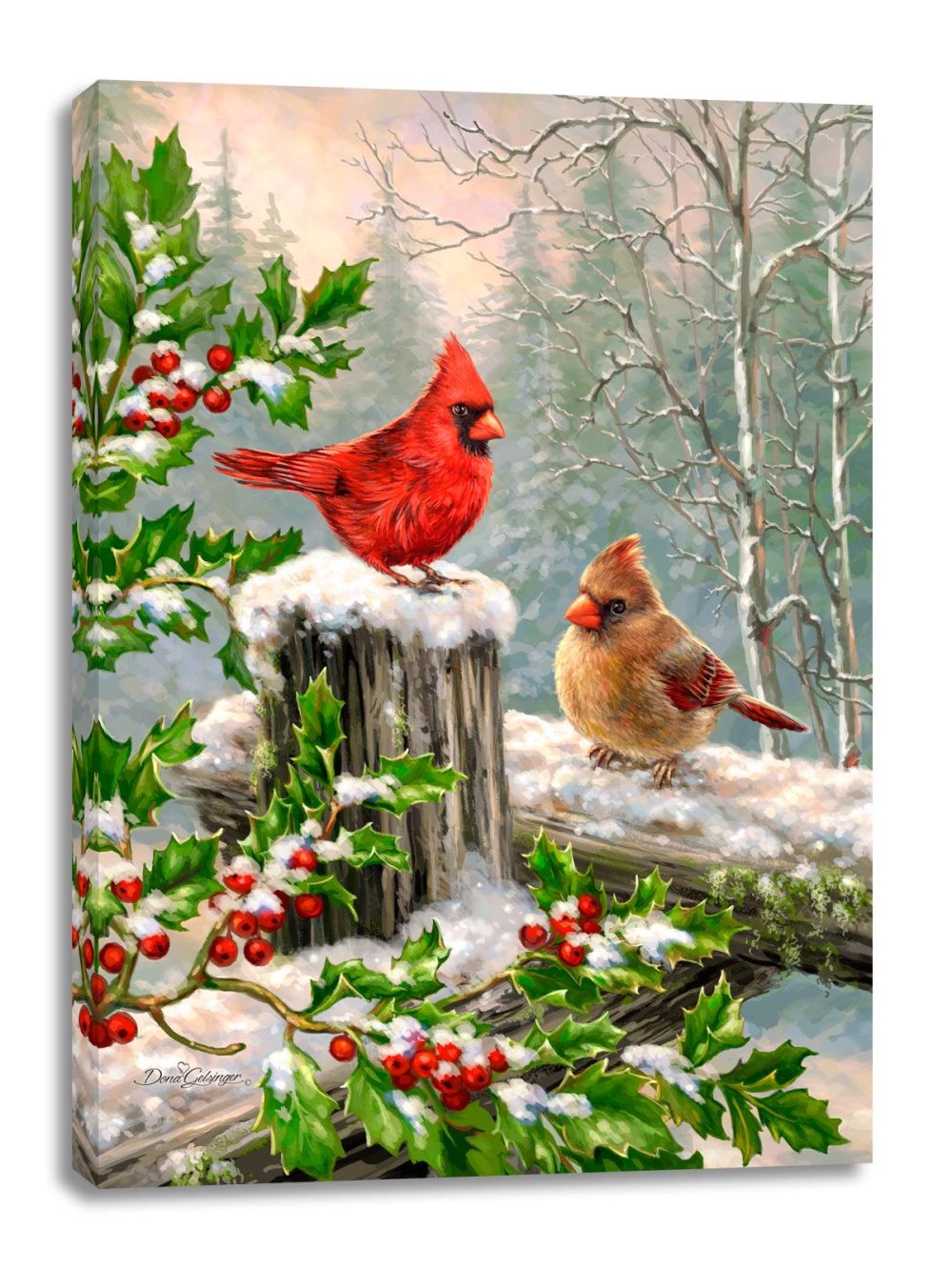 Winter Visitors Canvas Wall Art