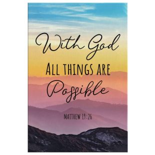 With God All Things Are Possible Matthew 1926 Canvas Wall Art Prints