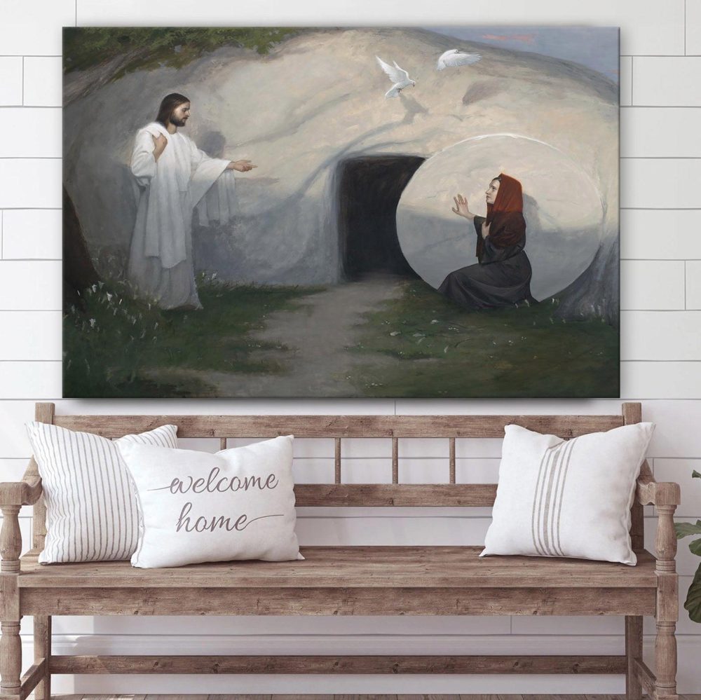 Woman, Why Weepest Thou Canvas Wall Art