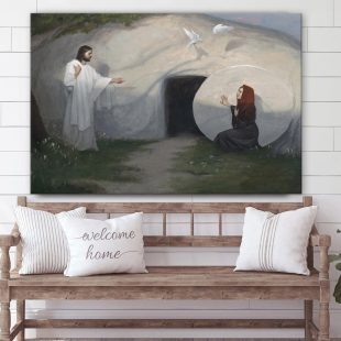 Woman, Why Weepest Thou Canvas Wall Art