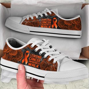 Leukemia Cancer Shoes Awareness Walk Low Top Shoes