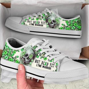 Lyme Shoes Rose Flowers Skull Low Top Shoes