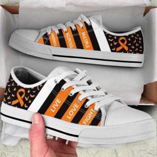 Multiple Sclerosis Shoes Plaid Low Top Shoes Canvas Shoes