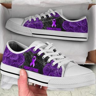 Purplestride Shoes Rose Flower Low Top Shoes