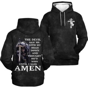 The Devil Saw Me With My Head Down Hoodies 3D Printed Hoodie - Christmas Gift