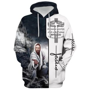 Way Maker, Miracle Worker, Promise Keeper - Hand Of God Jesus - 3D Printed Hoodie - Christmas Gift