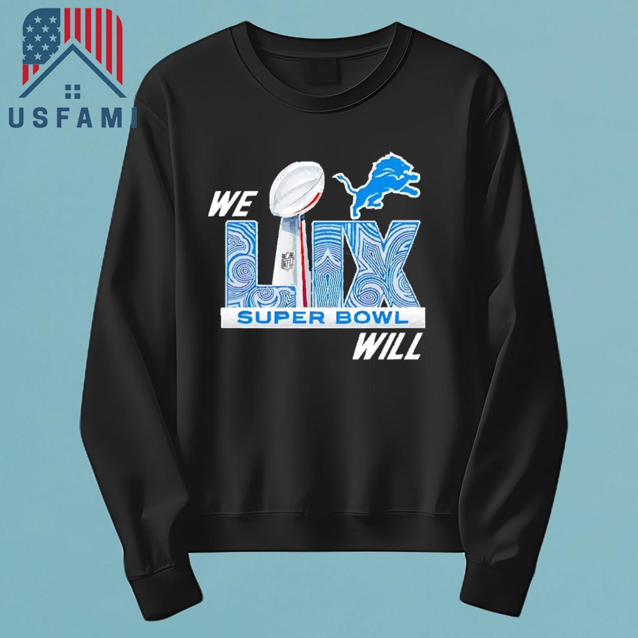 Detroit Lions Division Champions We Will Super Bowl 2025 T-Shirt Detroit Lions Division Champions We Will Super Bowl 2025 T-Shirt