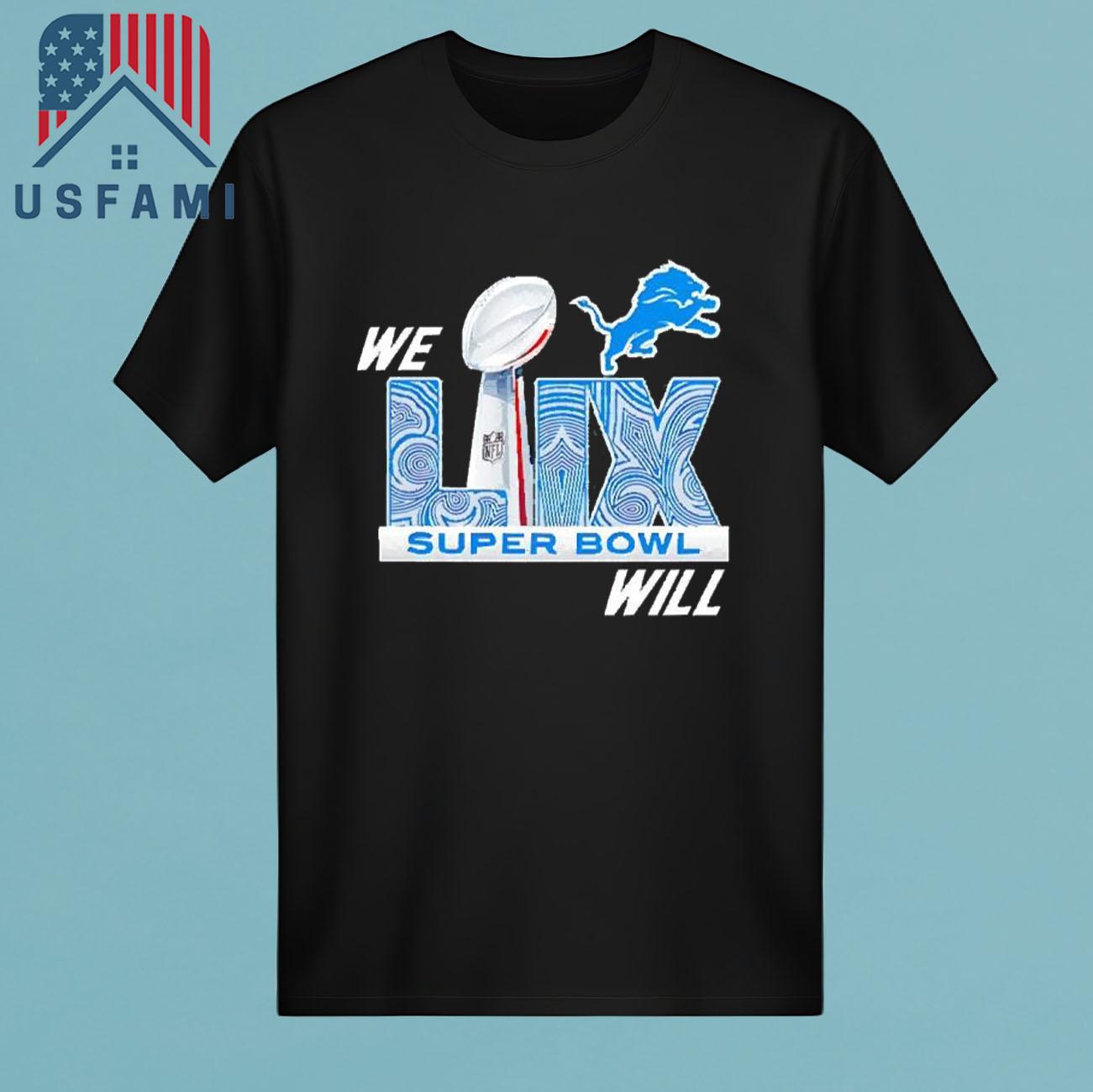 Detroit Lions Division Champions We Will Super Bowl 2025 T-Shirt Detroit Lions Division Champions We Will Super Bowl 2025 T-Shirt