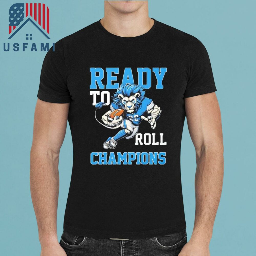 Detroit Lions Ready To Roll NFC North Champions 2025 T-Shirt