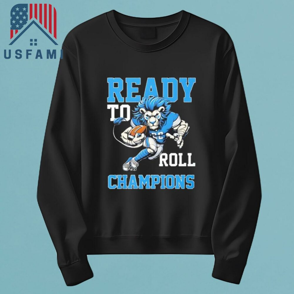 Detroit Lions Ready To Roll NFC North Champions 2025 T-Shirt