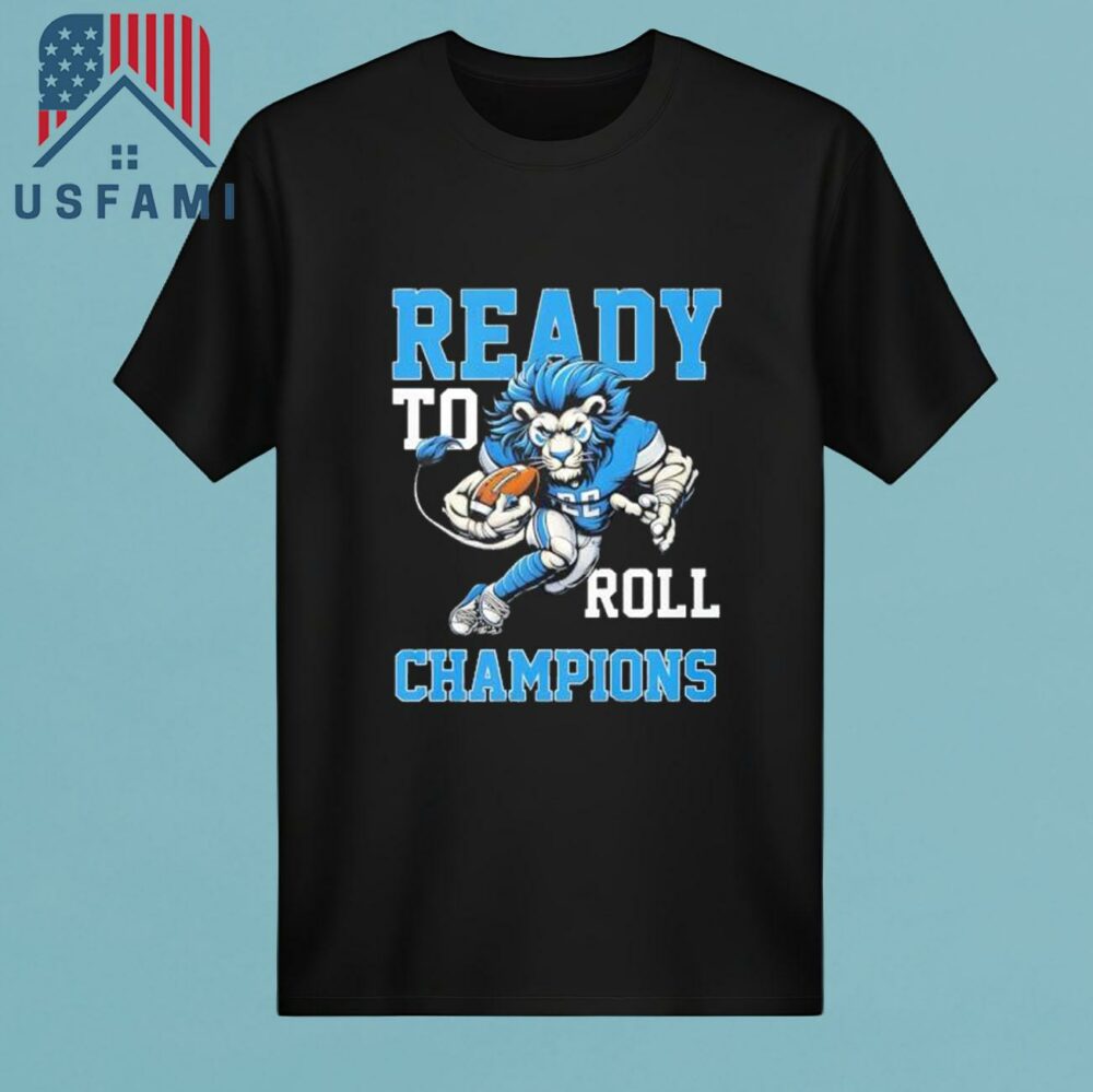 Detroit Lions Ready To Roll NFC North Champions 2025 T-Shirt