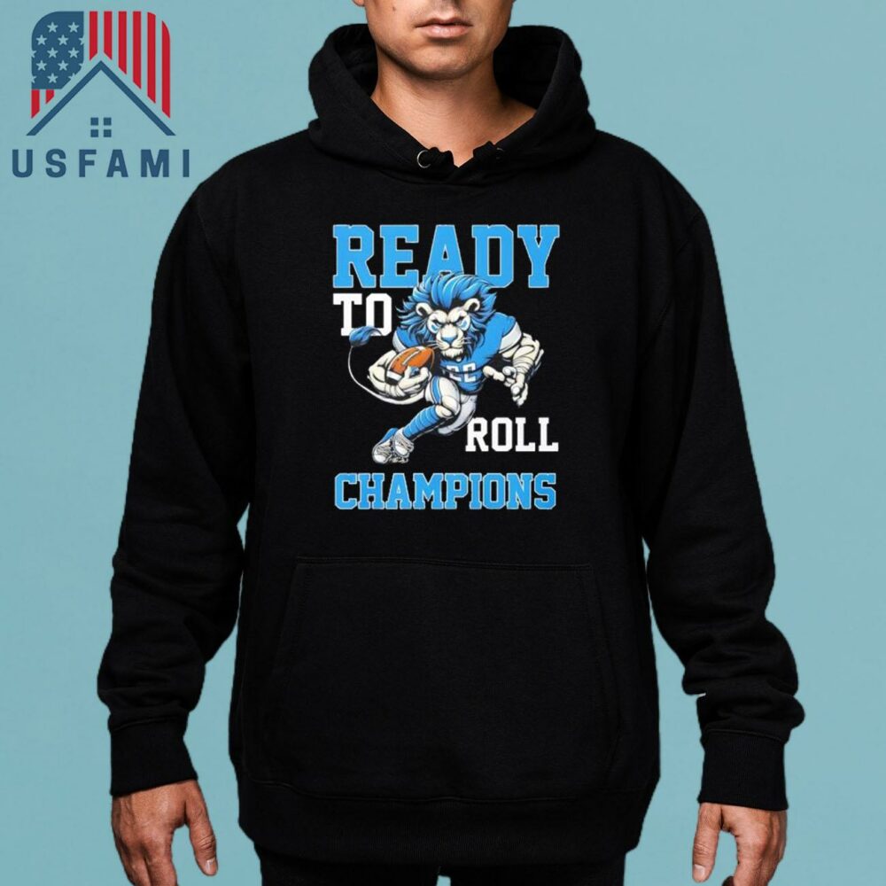 Detroit Lions Ready To Roll NFC North Champions 2025 T-Shirt