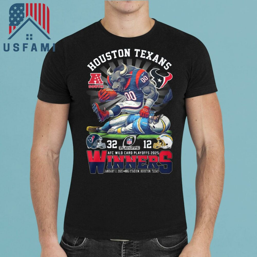 Houston Texans AFC Wild Card Playoffs 2025 Winners T-Shirt