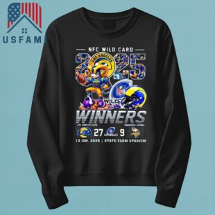 Los Angeles Rams NFC Wild Card 2025 Winners Mascot T-Shirt
