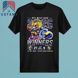 Los Angeles Rams NFC Wild Card 2025 Winners Mascot T-Shirt