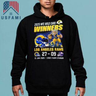 Los Angeles Rams NFC Wild Card 2025 Winners Minnesota Vikings 27-09 Mascot Jan 13, 2025 T-Shirt