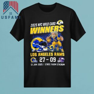 Los Angeles Rams NFC Wild Card 2025 Winners Minnesota Vikings 27-09 Mascot Jan 13, 2025 T-Shirt