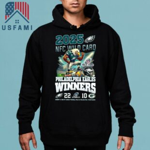 Philadelphia Eagles NFC Wild Card 2025 Winners 22-10 Mascot T-Shirt