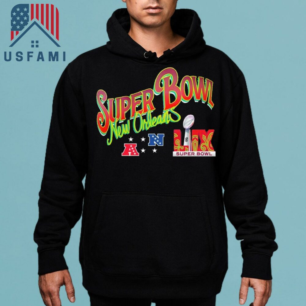 Super Bowl LIX New Orleans Trophy Nfc Vs Afc Football 2025 T-Shirt