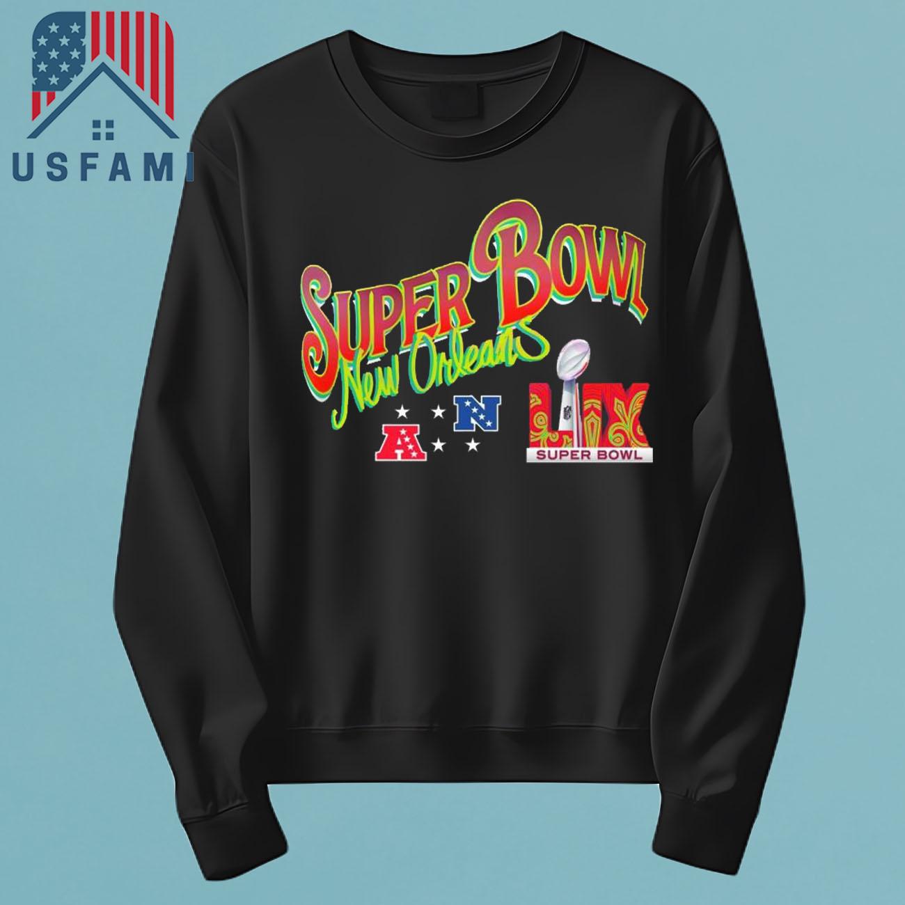Super Bowl LIX New Orleans Trophy Nfc Vs Afc Football 2025 T-Shirt Super Bowl LIX New Orleans Trophy Nfc Vs Afc Football 2025 T-Shirt
