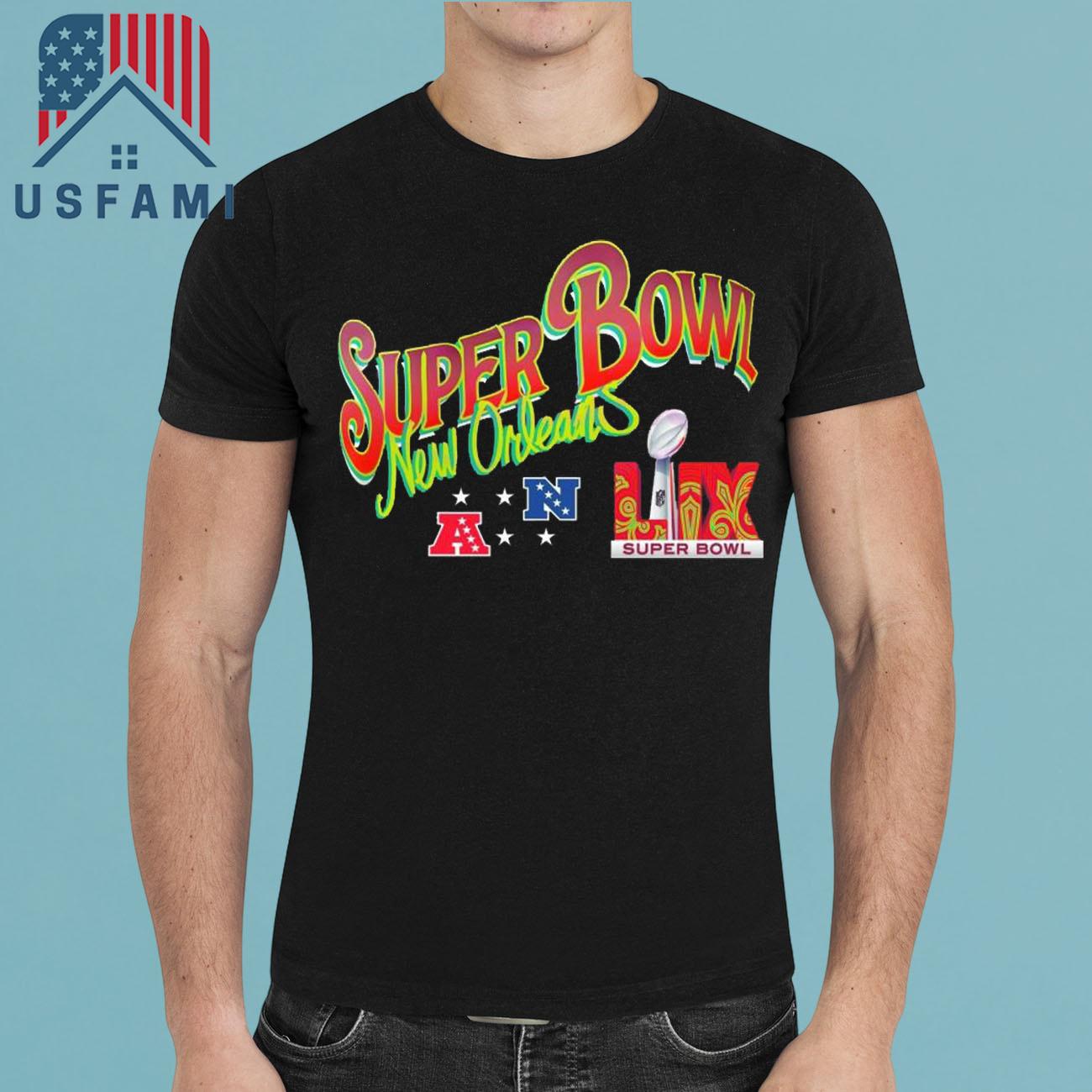 Super Bowl LIX New Orleans Trophy Nfc Vs Afc Football 2025 T-Shirt Super Bowl LIX New Orleans Trophy Nfc Vs Afc Football 2025 T-Shirt
