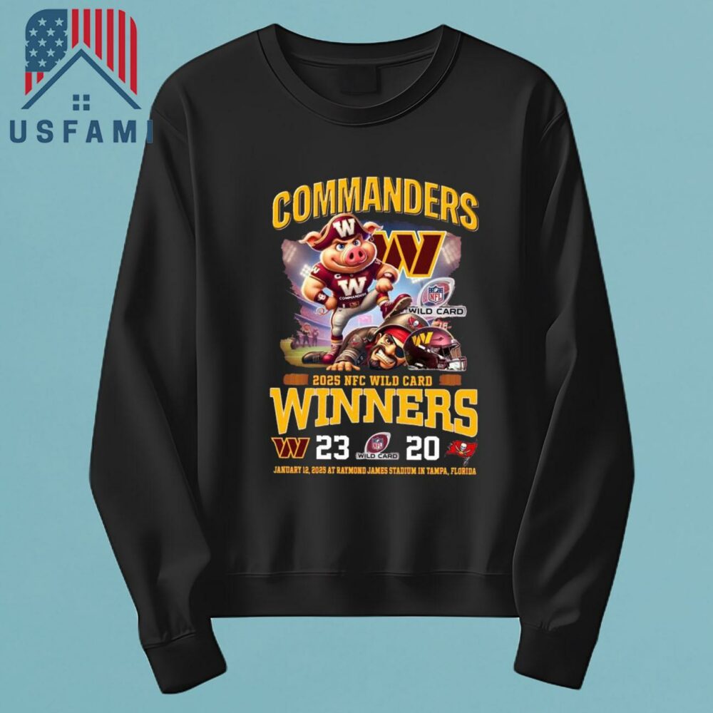 Washington Commanders NFC Wild Card 2025 Winners T-Shirt