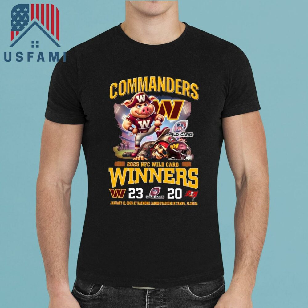 Washington Commanders NFC Wild Card 2025 Winners T-Shirt