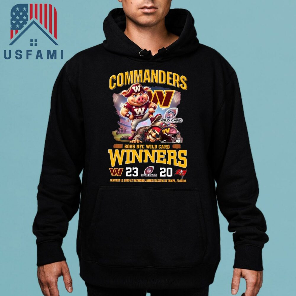 Washington Commanders NFC Wild Card 2025 Winners T-Shirt